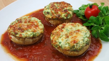 How to make stuffed spinach mushrooms