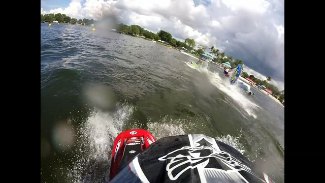 Guy completes 11 consecutive back flips on jet ski before crashing