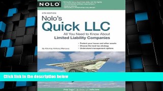 Big Deals  Nolo s Quick LLC: All You Need to Know About Limited Liability Companies  Best Seller