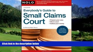 Books to Read  Everybody s Guide to Small Claims Court  Best Seller Books Most Wanted