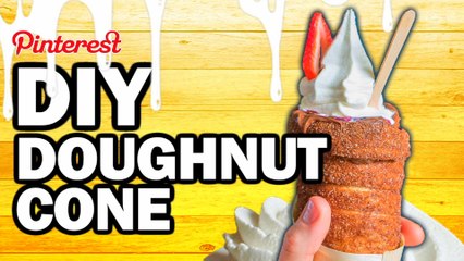 DIY Doughnut Ice Cream Cone - Man Vs Corinne Vs Pin