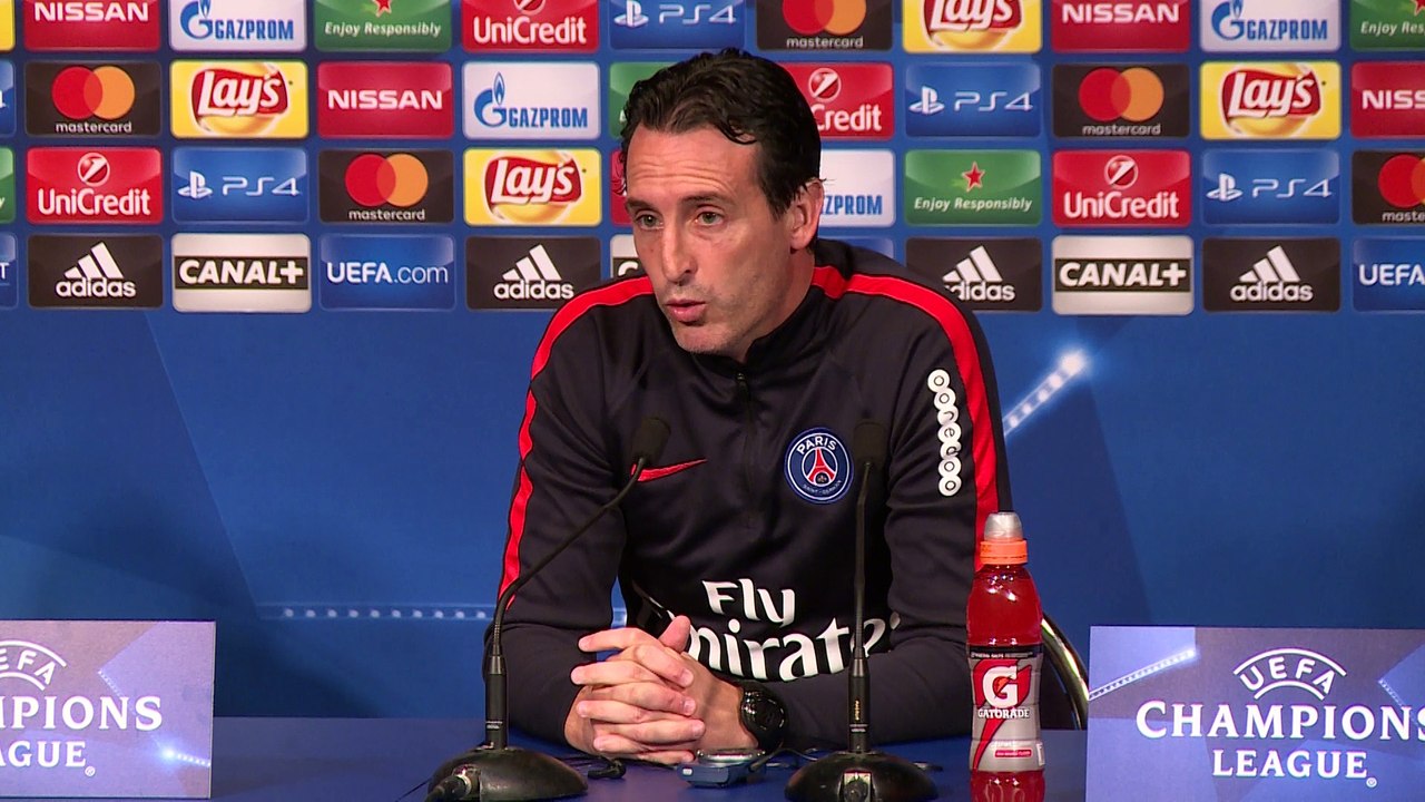 C1     Paris SG - F.C Bâle: conférence de presse de Unai Emery