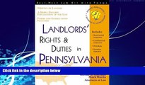 Big Deals  Landlords  Rights   Duties in Pennsylvania: With Forms (Self-Help Law Kit with Forms)