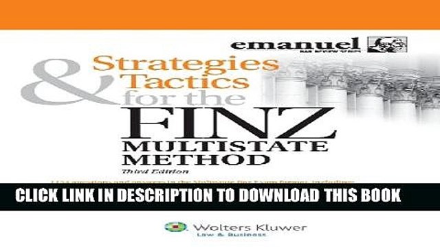 [EBOOK] DOWNLOAD Strategies Tactics for the Finz Multistate Method, Third Edition (Emanuel Bar