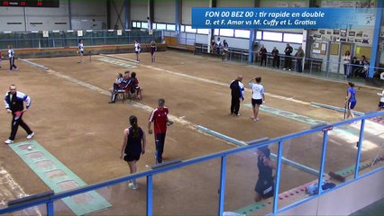 Tir rapide en double, premier tour, Club Elite Féminin, J1, Fontaine contre Béziers, Sport Boules, saison 2016-2017