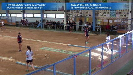 Point de précision, second tour, Club Elite Féminin, J1, Fontaine contre Béziers, Sport Boules, saison 2016-2017