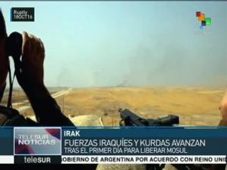 Fuerzas iraquíes y kurdas avanzan hacia Mosul