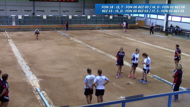 Quatrième tour, Club Elite Féminin, J1, Fontaine contre Béziers, Sport Boules, saison 2016-2017