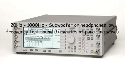 20Hz - 1000Hz - Subwoofer or headphones low frequency test sound (5 minutes of pure sine wave)