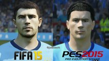 95.FIFA 15 vs PES 2015 MANCHESTER CITY Face Comparison