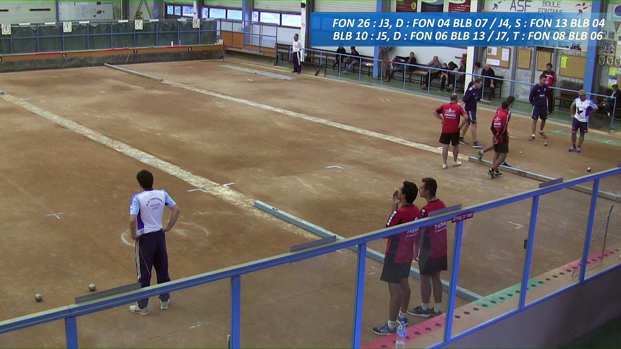 Quatrième tour fin, Club Elite Masculin, J2, Fontaine contre Balaruc, Sport Boules, saison 2016-2017