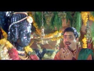 Annamayya Scenes - Annamayya Visiting Vishnu Temple With God - Nagarjuna, Suman