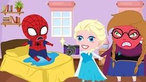 Spiderman Wet the Bed Frozen Elsa Prank Funny! Spiderman Frozen Elsa Superheroes In Real Life