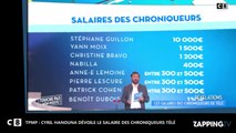 TPMP : Cyril Hanouna dévoile le salaire des chroniqueurs télé (Vidéo)