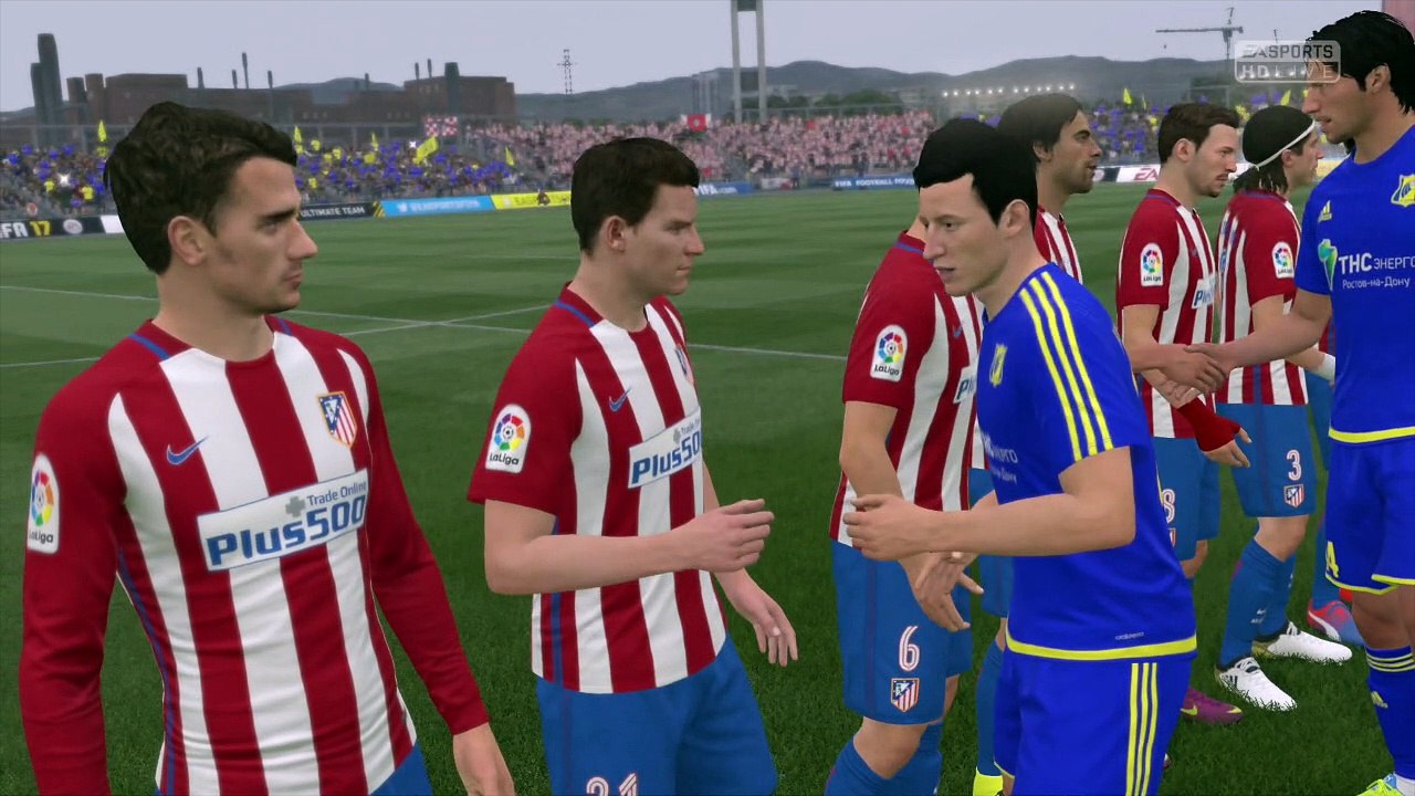 FC Rostov vs Atlético de Madrid Fifa 17 Champions League Gameplay HD Full Match Partido completo