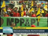 Venezolanos marchan en Caracas en apoyo al Presupuesto 2017