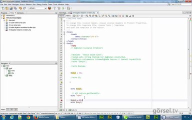 PHP EgitimSeti 13 - değişkenlerin kullanımı 3
