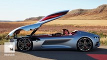 Futuristic concept car opens from the roof