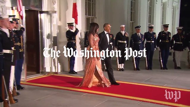 Obamas welcome Italy's first couple for state dinner