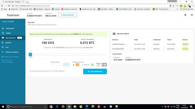 Hasheer - Ganhe 340000 satoshi grátis