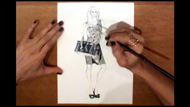 Anoma Paleebut | June Ambrose Fashion Illustration Watercolor Speed Painting Time Lapse