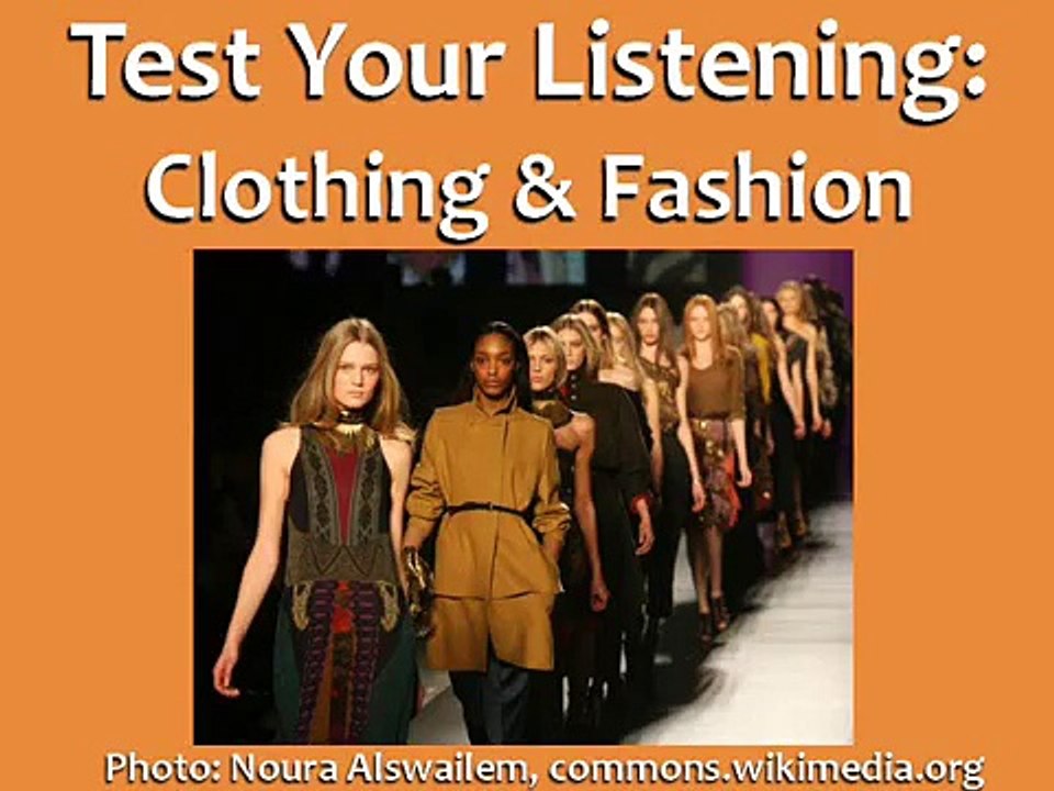 English Listening Test: Clothing & Fashion