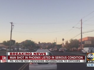 Man in critical condition after being shot in Phoenix