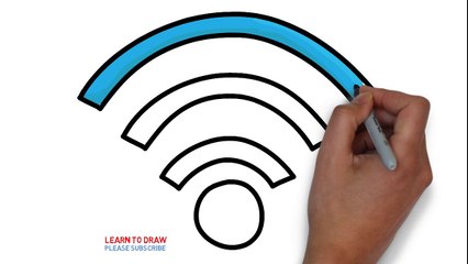 Easy Step For Kids How To Draw Wifi Signal