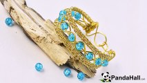 Vidéo 55(P) Comment faire un bracelet d'or avec perles en verre et fil métallique