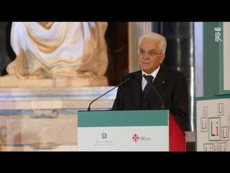 Firenze - Mattarella agli Stati Generali della Lingua Italiana nel mondo (18.10.16)