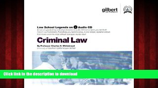 FAVORIT BOOK Criminal Law (Law School Legends Audio Series) READ EBOOK