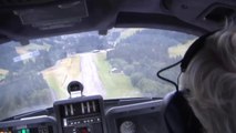 Airplane crash altiport de Megève france altiport france landing without landing gear (HD)