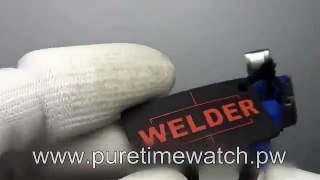 Replica swiss watches reviews Welder K24 WHTSS Blue White Dial on Blue Rubber Strap Jap Quartz sku3714
