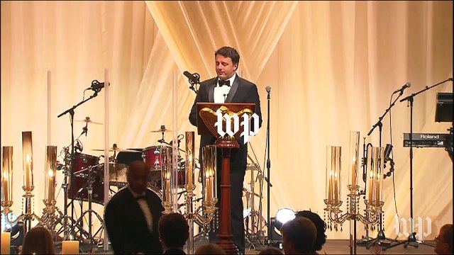 Matteo Renzi's state dinner toast: 'Obama was a special moment in the life of this great country'