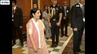 Aung San Suu Kyi Meets Sushma Swaraj