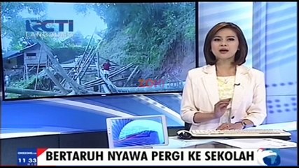 Siswa Bertaruh Nyawa Pergi ke Sekolah