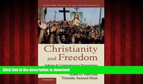 DOWNLOAD Christianity and Freedom: Volume 2, Contemporary Perspectives (Law and Christianity) READ