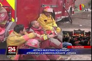 El Agustino: vecinos ofrecieron desayuno a bomberos tras incendio