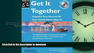 FAVORIT BOOK Get It Together: Organize Your Records So Your Family Won t Have To with CDROM READ