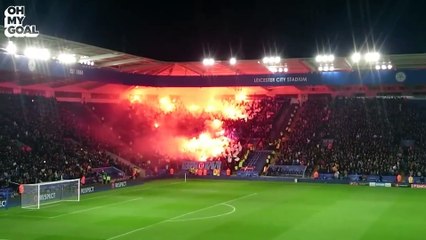 Incredible Fiery Stadium Atmosphere By Copenhagen Fans in Leicester
