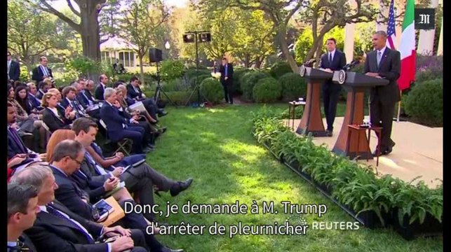 Barack Obama demande à Donald Trump d'arrêter de pleurnicher