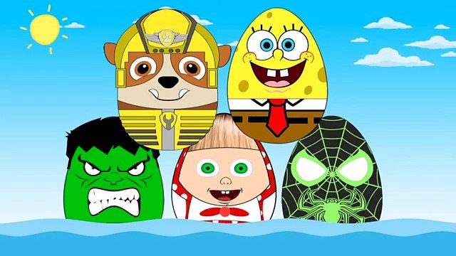 New Surprise Egg Toy Opening Marvel Superheroes Hulk Spiderman Paw Patrol Rubble Fun Kids Video-jTwqdvRxkqs