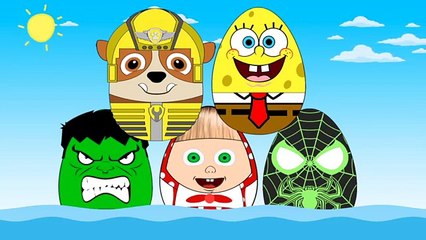 New Surprise Egg Toy Opening Marvel Superheroes Hulk Spiderman Paw Patrol Rubble Fun Kids Video-jTwqdvRxkqs