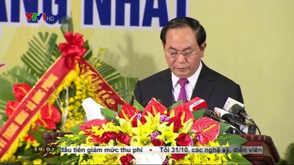 Chủ tịch nước Trần Đại Quang tại lễ kỷ niệm 70 năm ngày truyền thống lực lượng vũ trang thủ đô Hà Nội