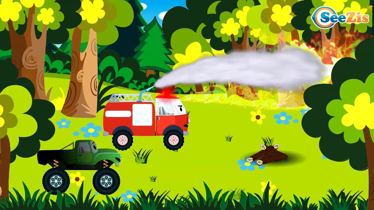 The Yellow Excavator - Trucks Construction Cartoons for children - Diggers Cartoon for kids