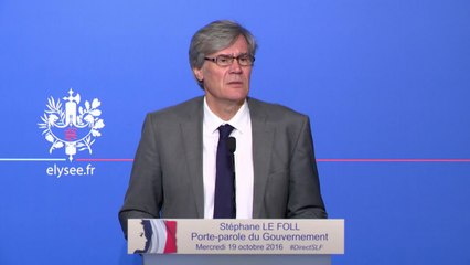 Compte rendu du Conseil des ministres du 19 octobre 2016
