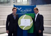 Rafael Nadal and Roger Federer at the Opening Ceremony of Rafa Nadal Academy in Manacor