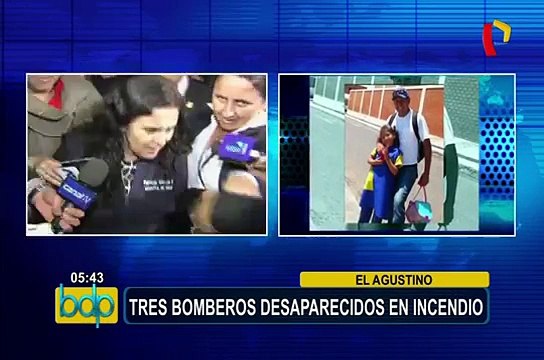 Tres bomberos desaparecidos en incendio registrado en El Agustino