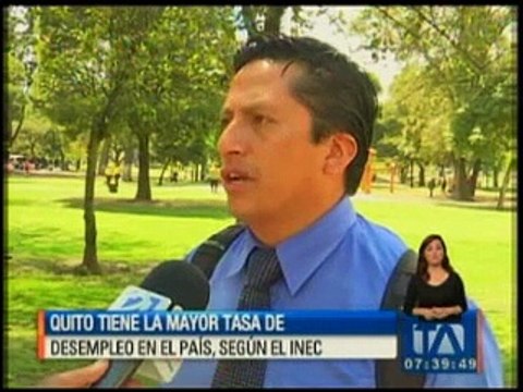 Quito tiene la mayor tasa de desempleo en el país según el INEC