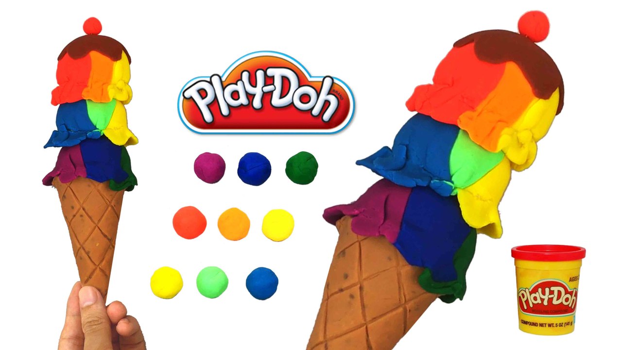Play Doh How to Make a Rainbow Ice Cream Creative fun for Kids